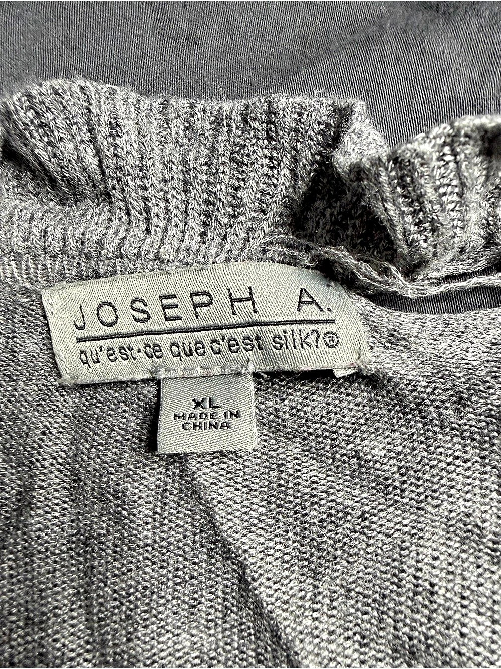 Joseph A. Open Front Ruffle Cardigan Gray XL - Picture 4 of 5